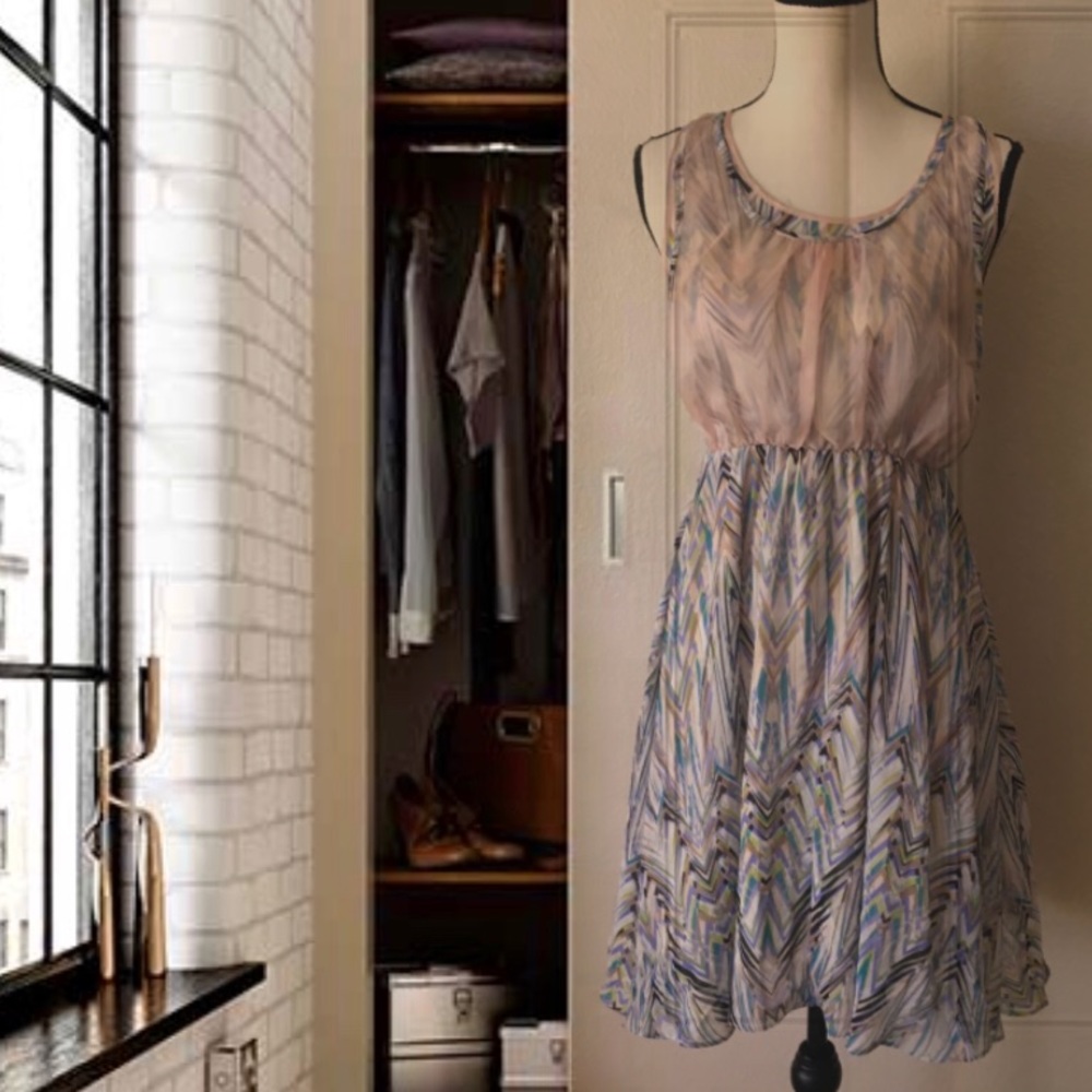 Final Sale Ryu New Cut Out Back Multi Color Dress